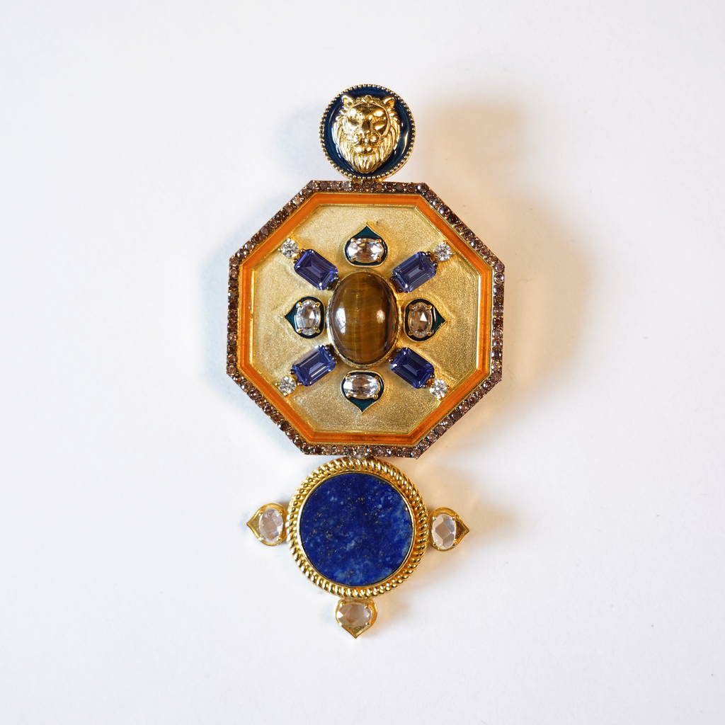His Highness- (Lapis Lazuli Plate) Brooch