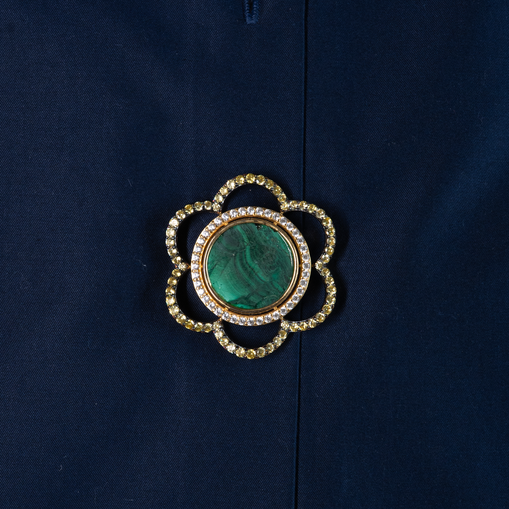 Malachite Bloom Button