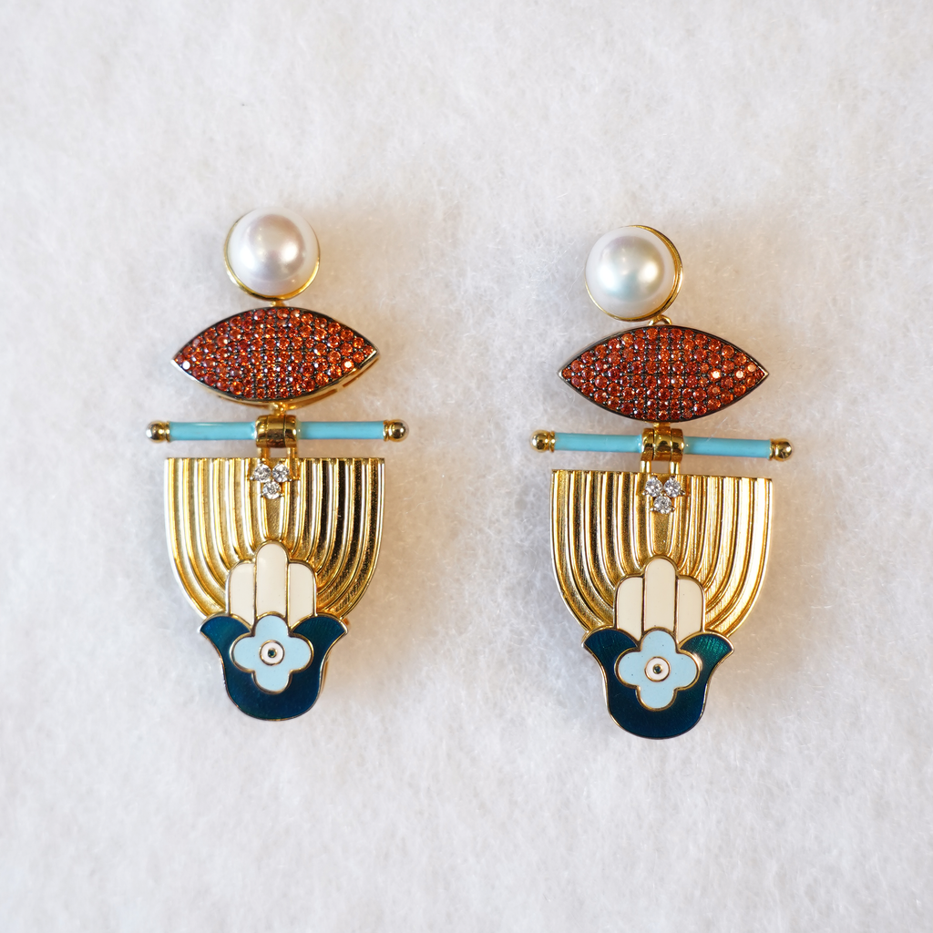 Hamsa Droplet Earring Earrings