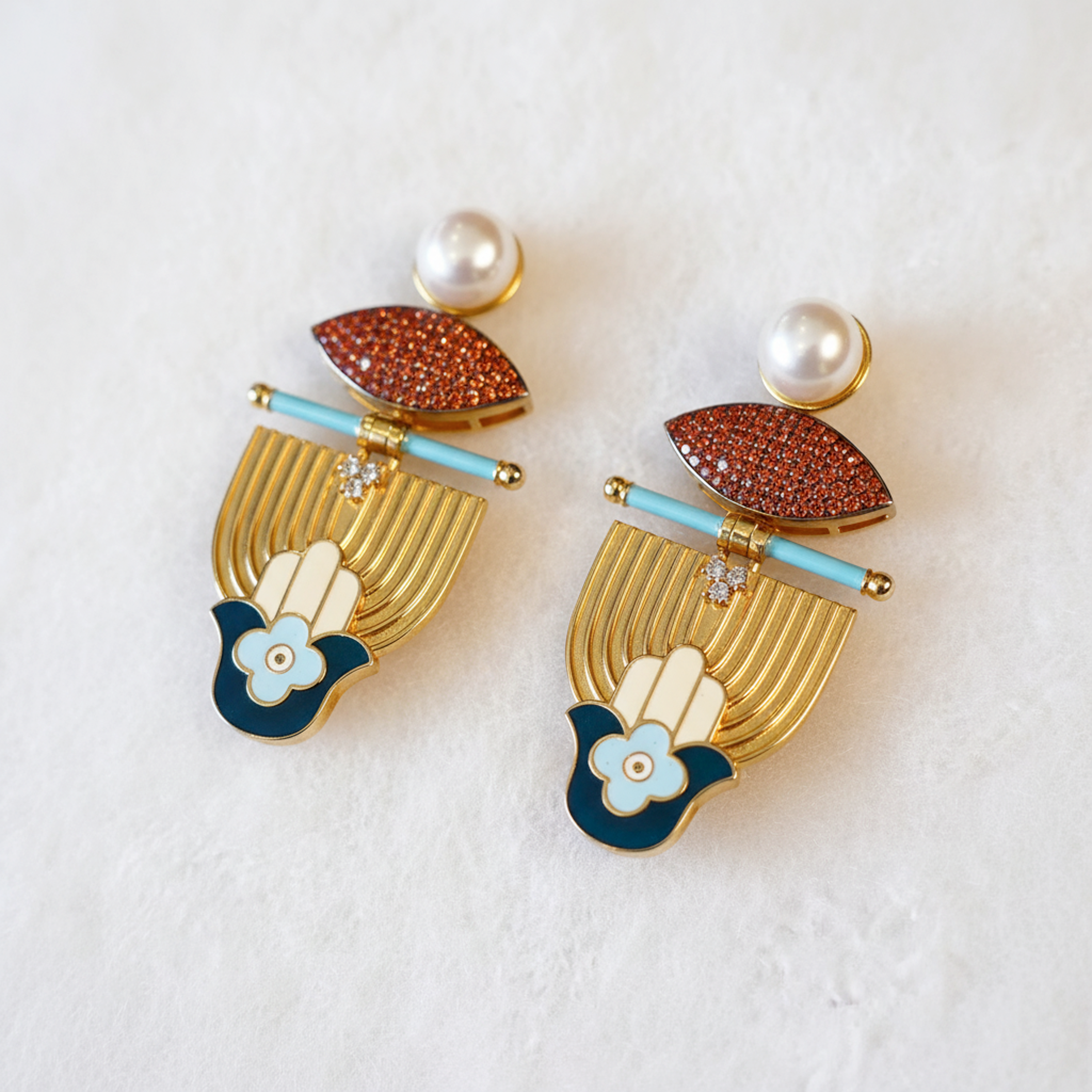 Hamsa Droplet Earring Earrings