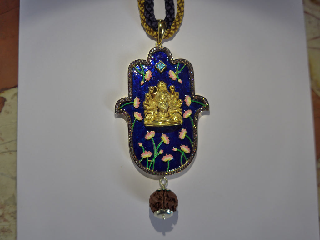 Shiv Big Hamsa Pendant