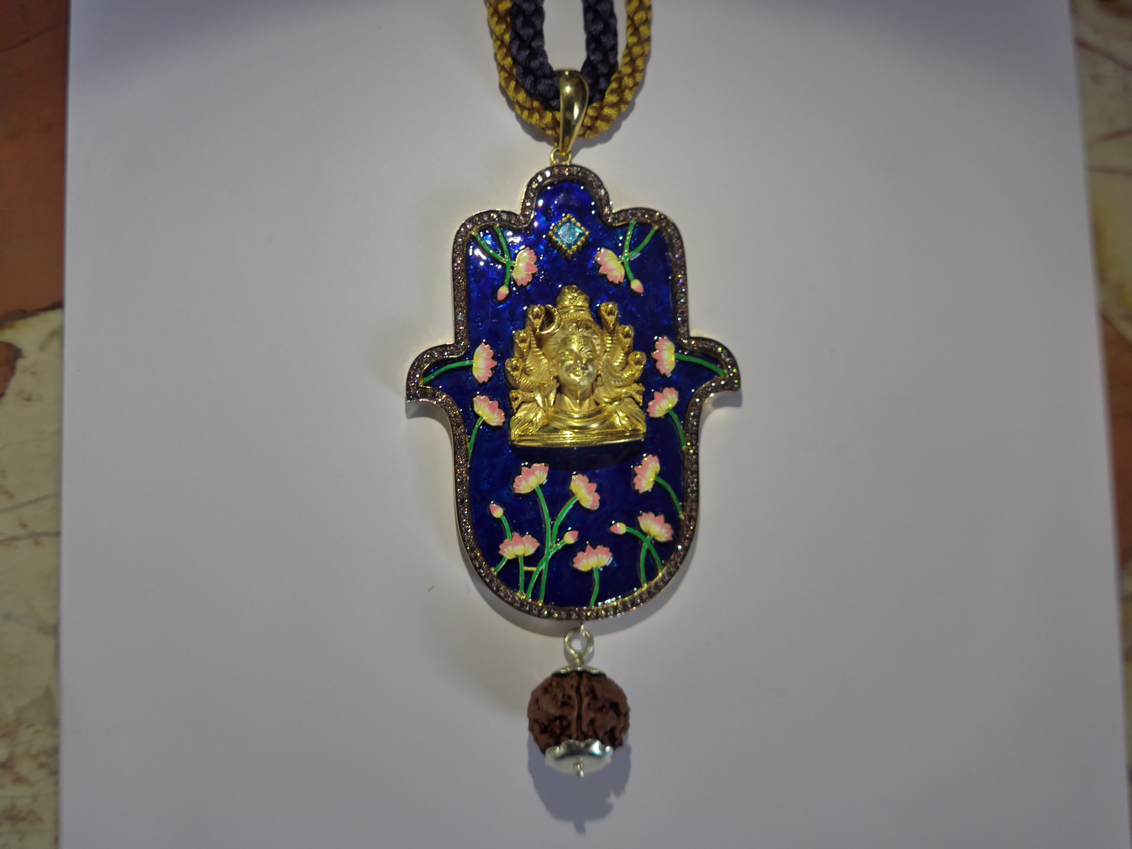 Shiv Big Hamsa Pendant