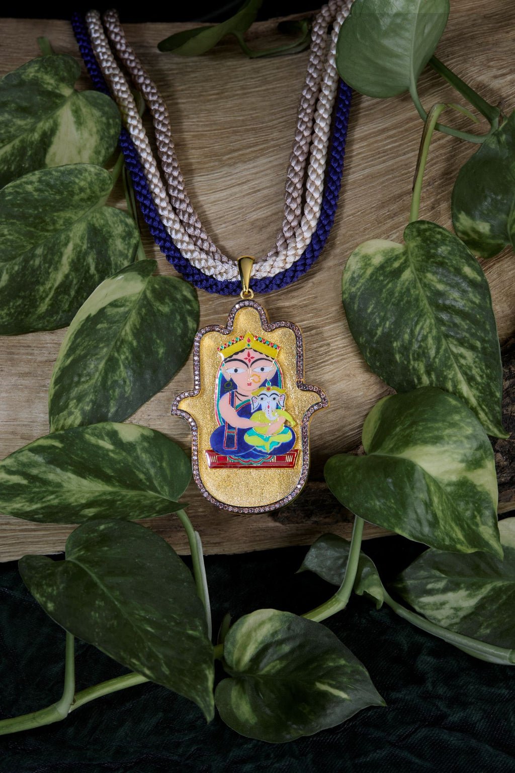 Mother & Child Medium Hamsa Pendant