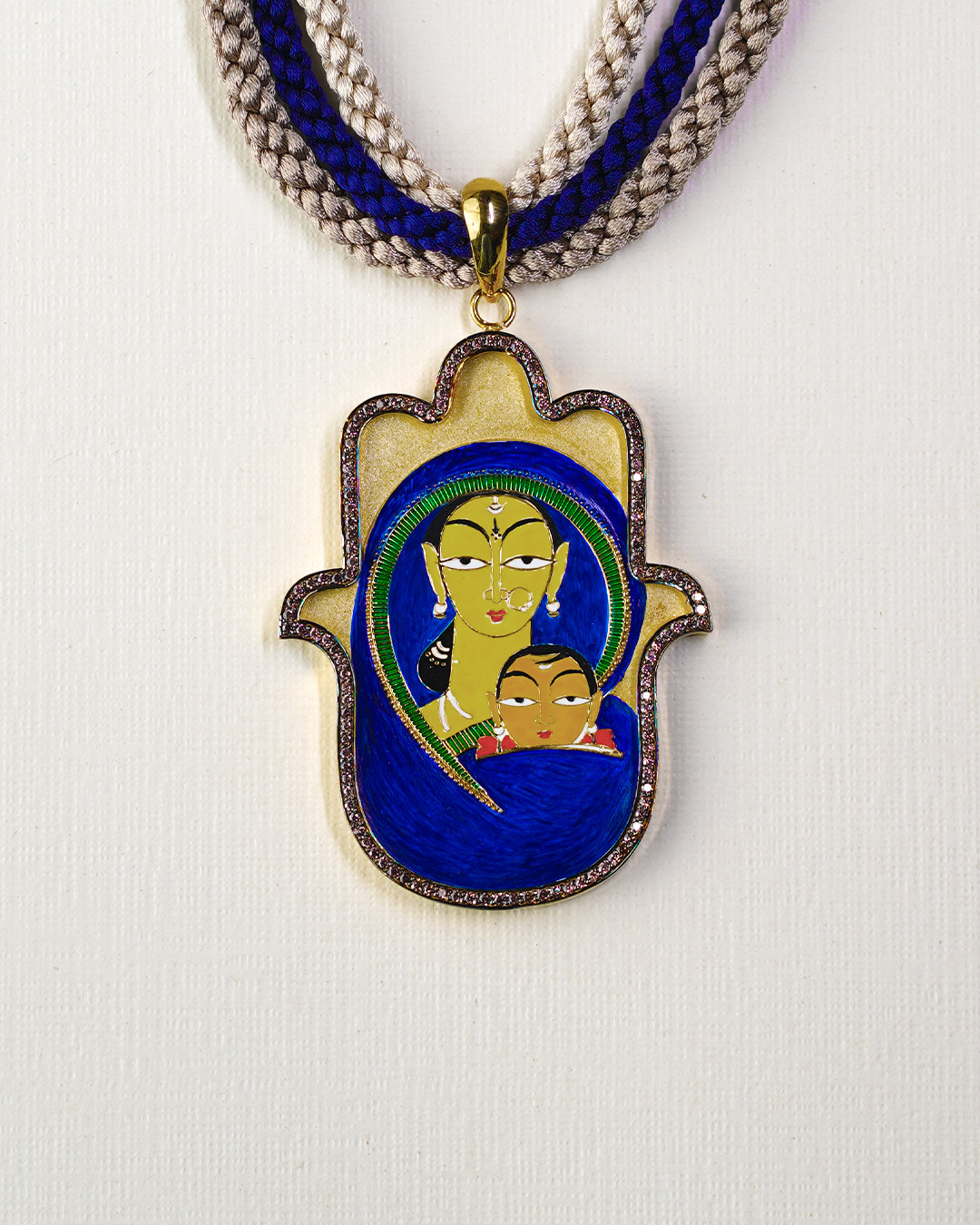 Mother & Child Medium Hamsa Pendant