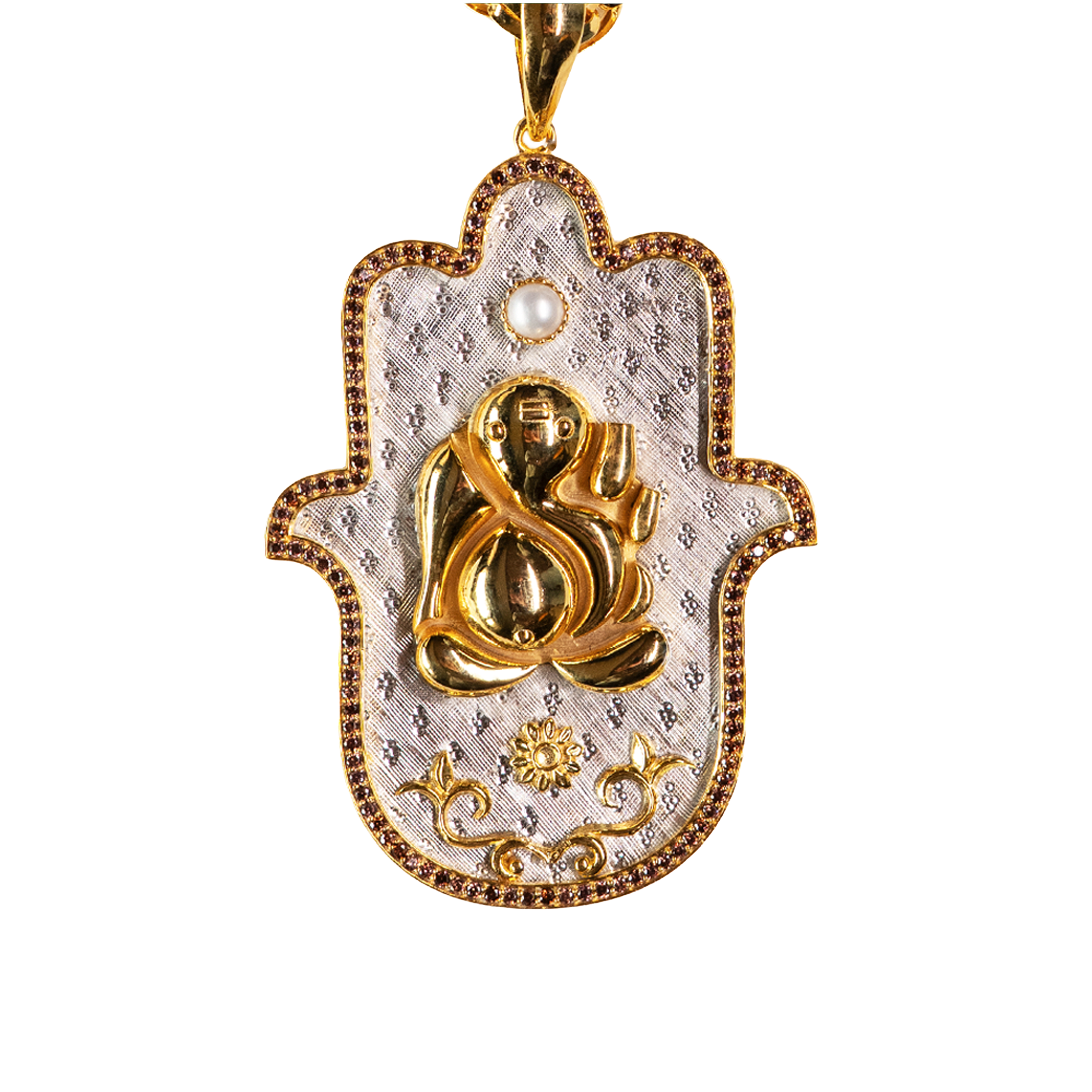 Ganpati Medium Hamsa Pendant
