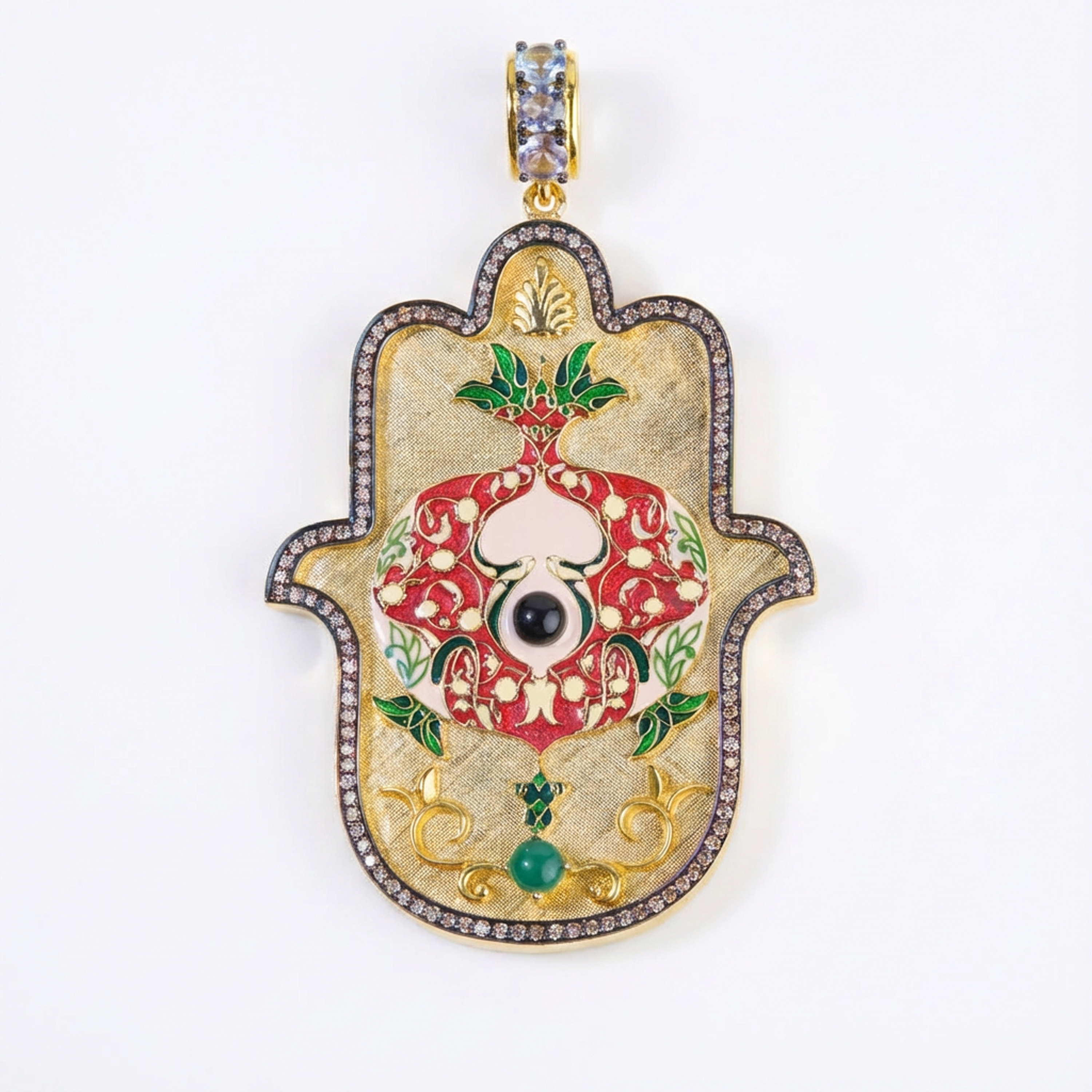 Anar Medium Hamsa Pendant