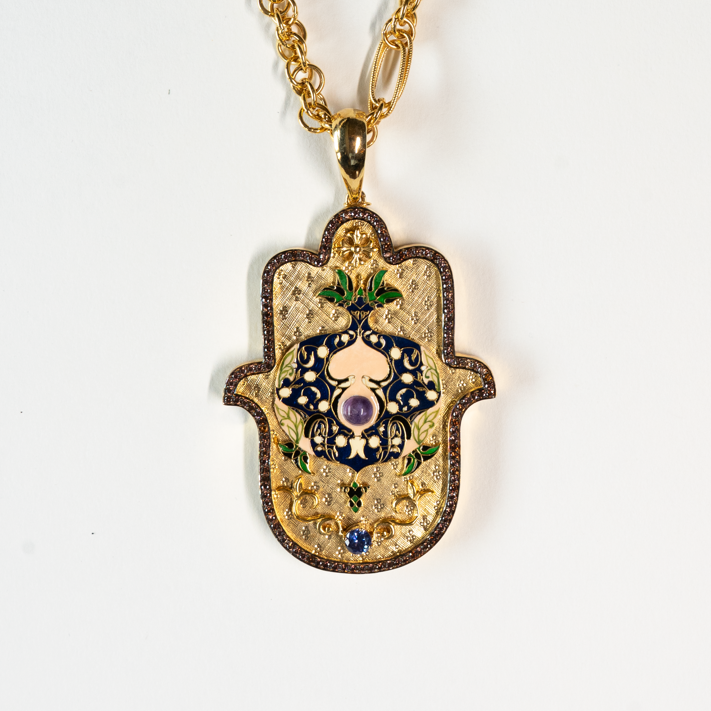 Anar Medium Hamsa Pendant