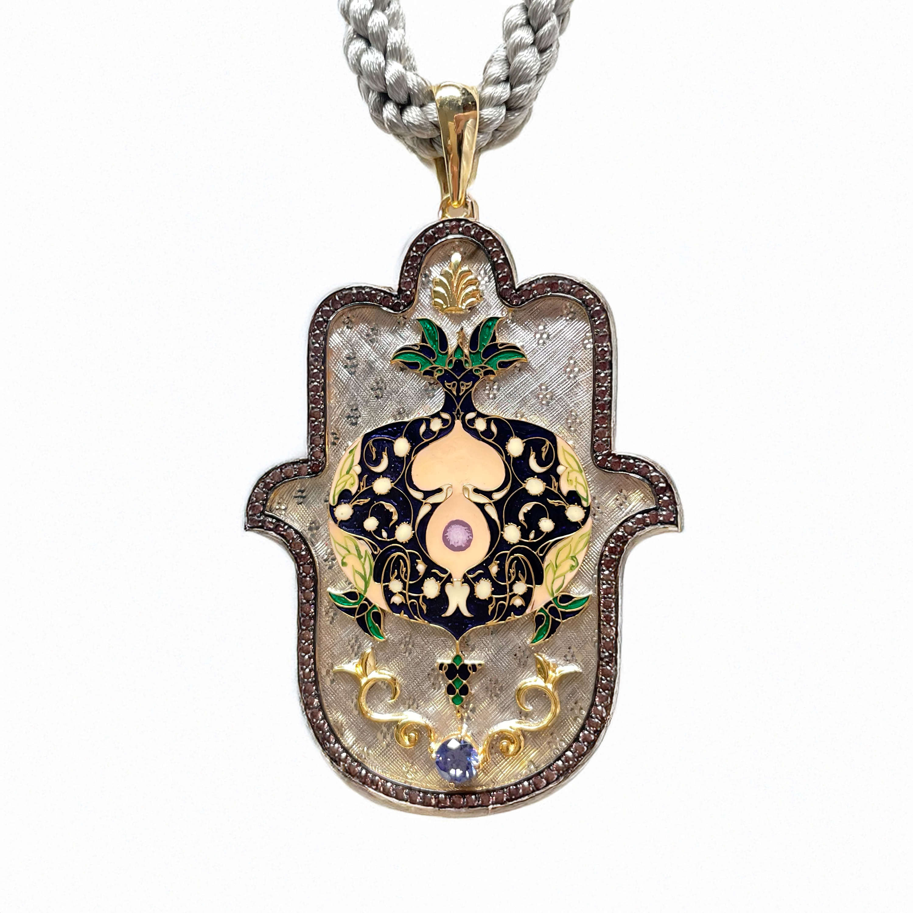 Anar Medium Hamsa Pendant