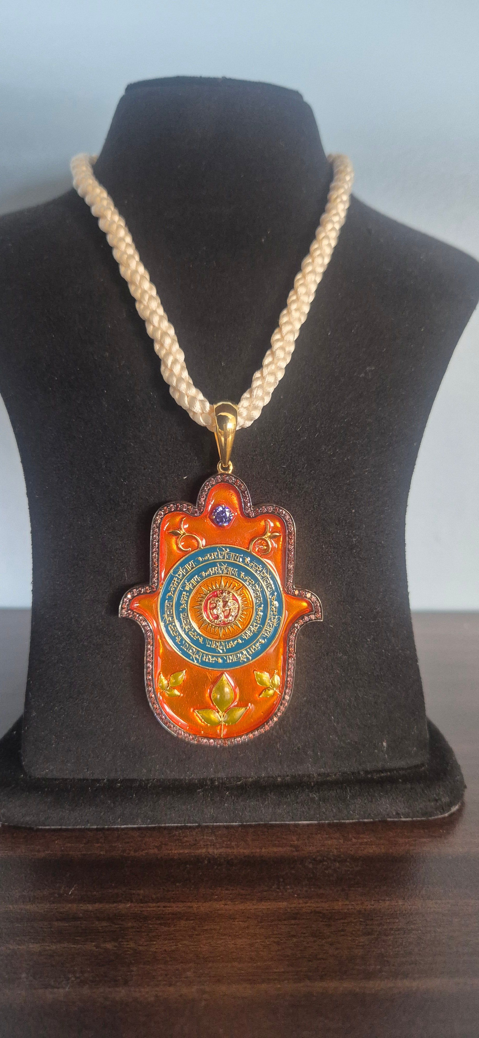 Shiv- ॐ नमः शिवाय Medium Hamsa Pendant
