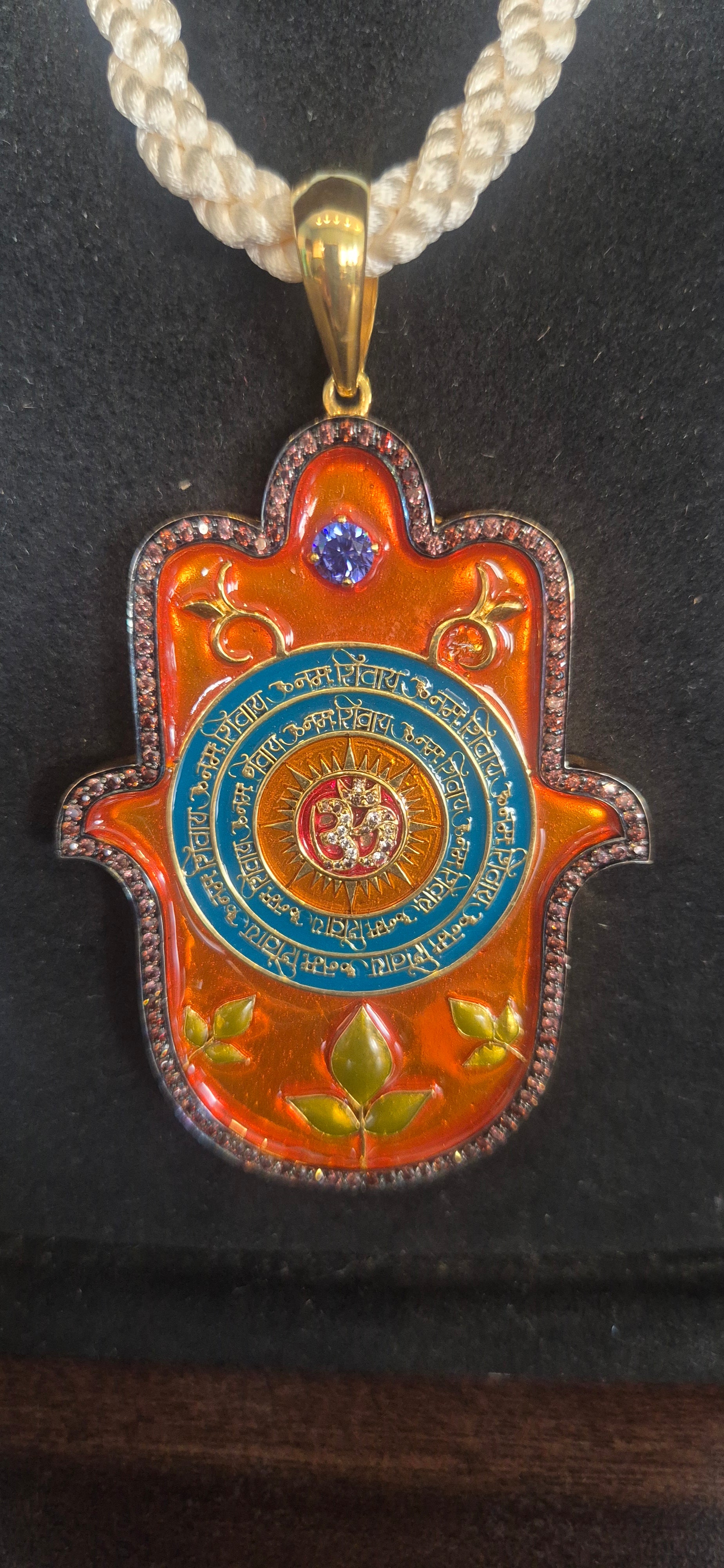 Shiv- ॐ नमः शिवाय Medium Hamsa Pendant