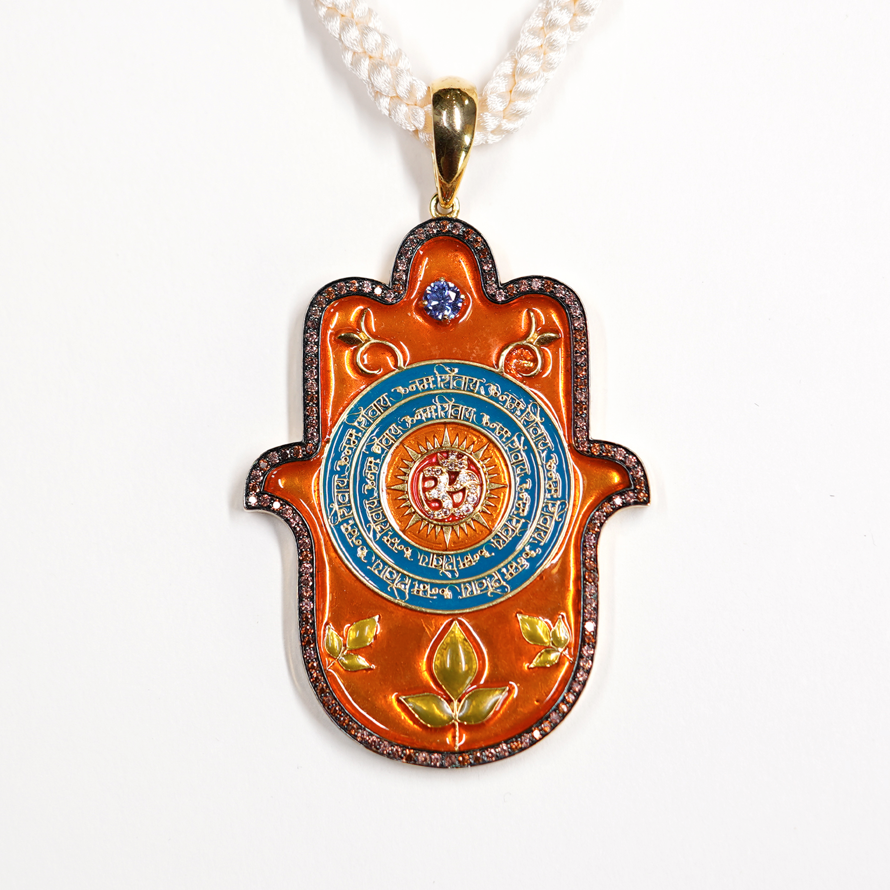 Shiv- ॐ नमः शिवाय Medium Hamsa Pendant