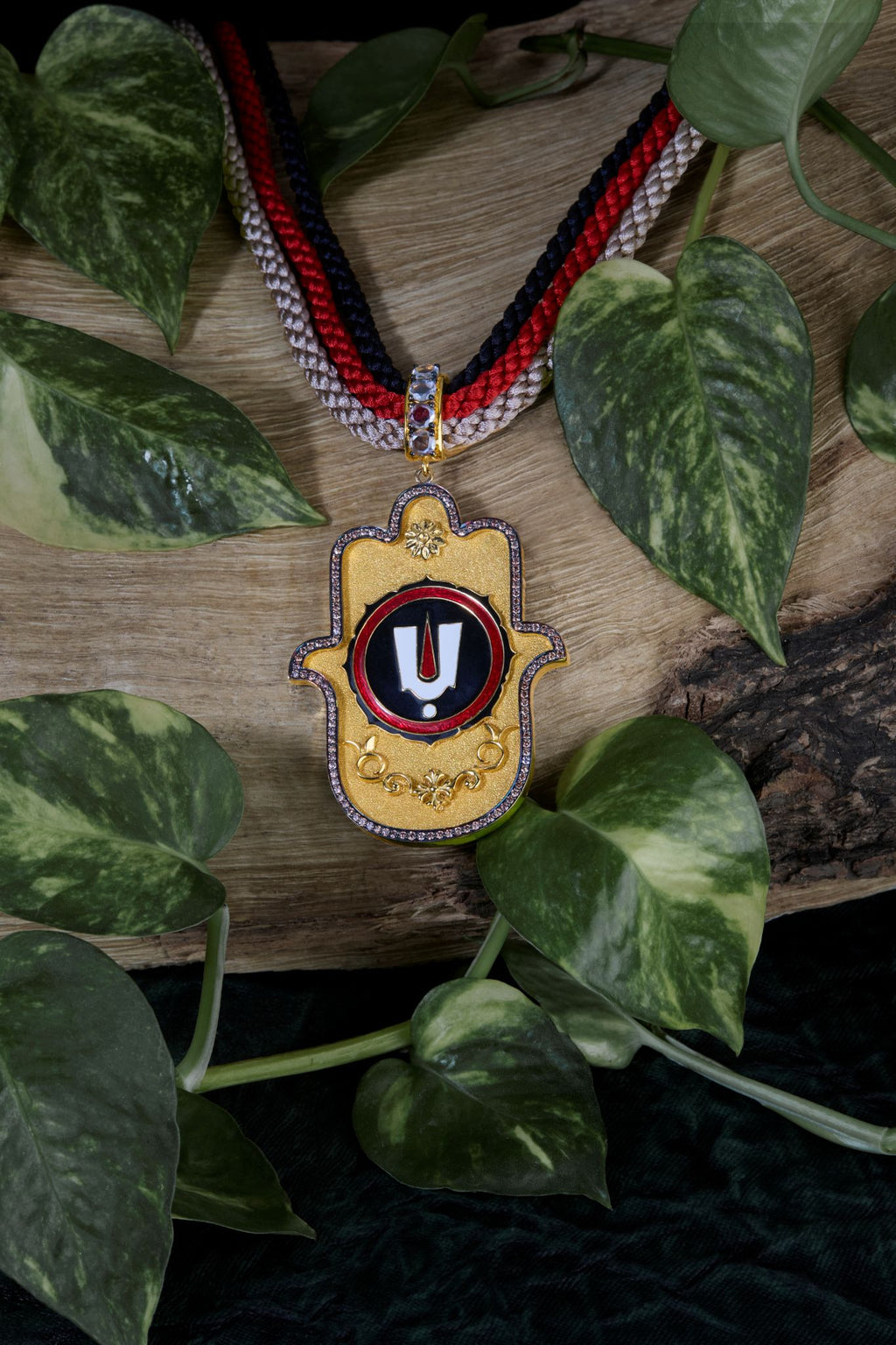 Love Bird Medium Hamsa Pendant