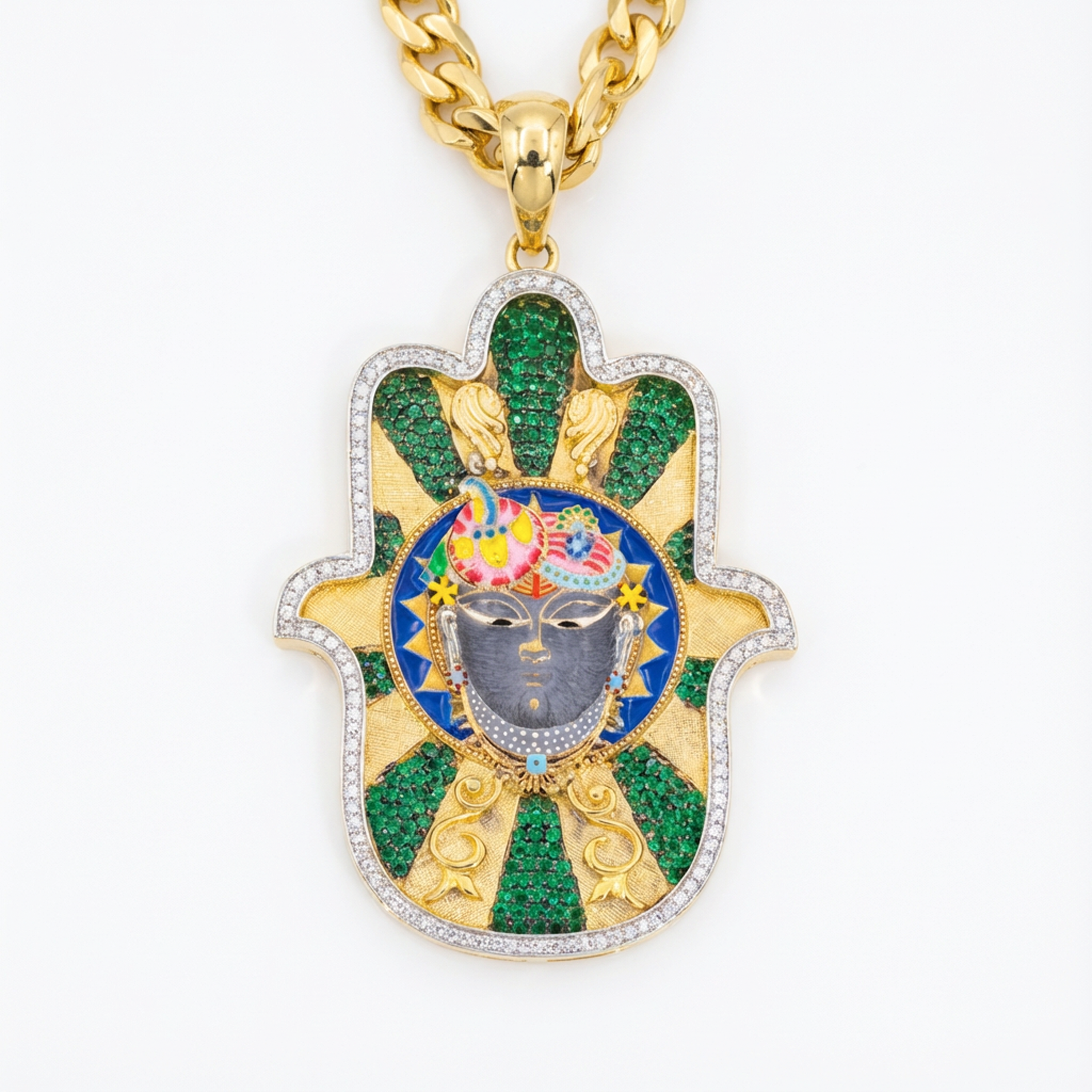 Shrinathji Medium Hamsa Pendant