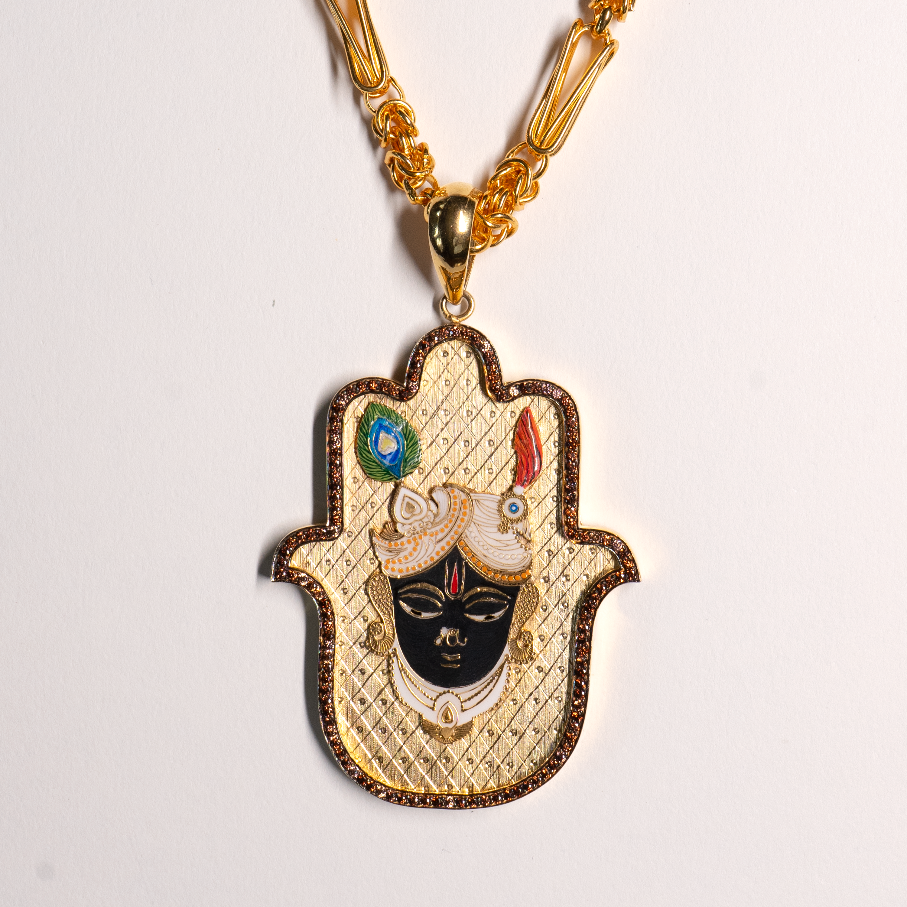 Shrinathji Medium Hamsa Pendant