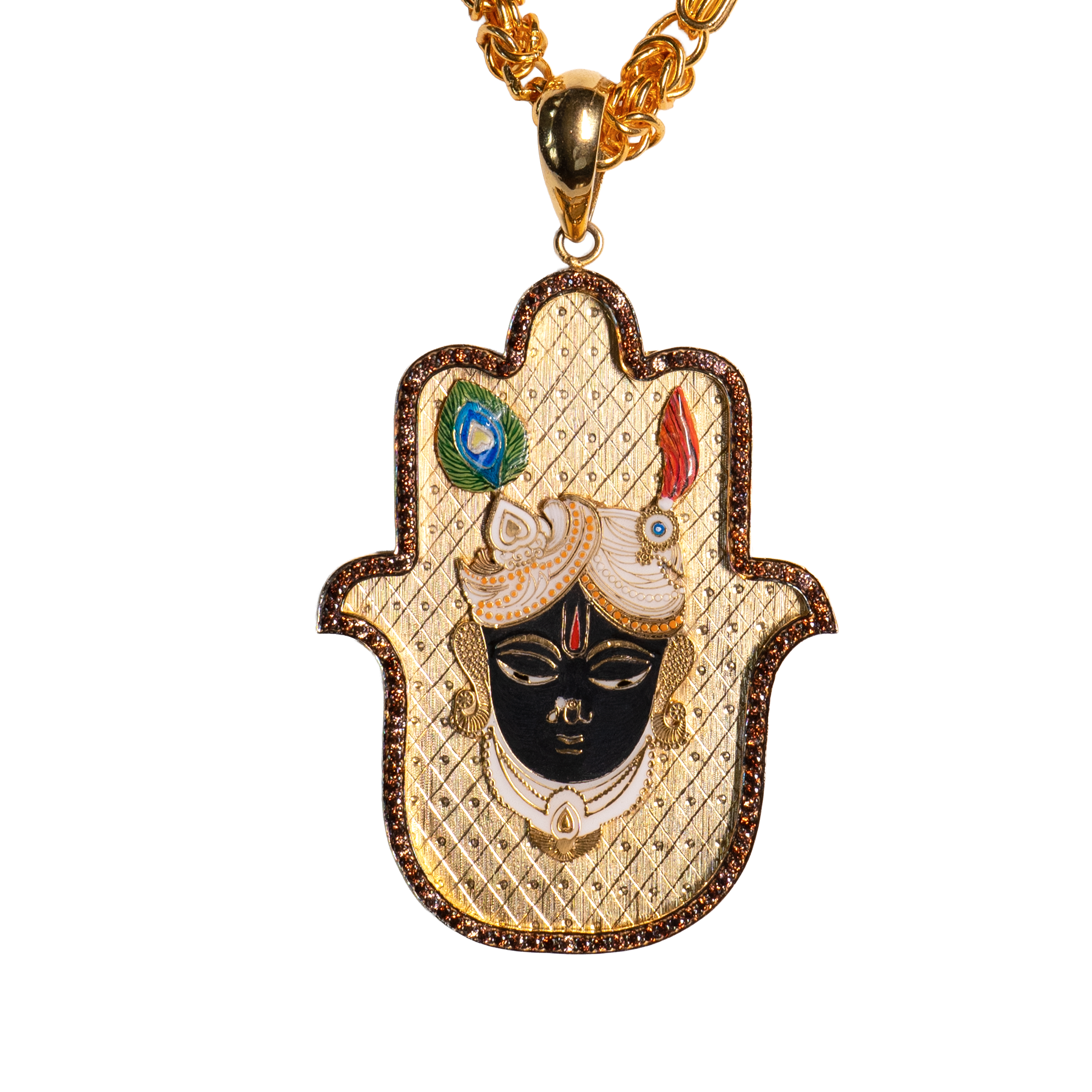 Shrinathji Medium Hamsa Pendant