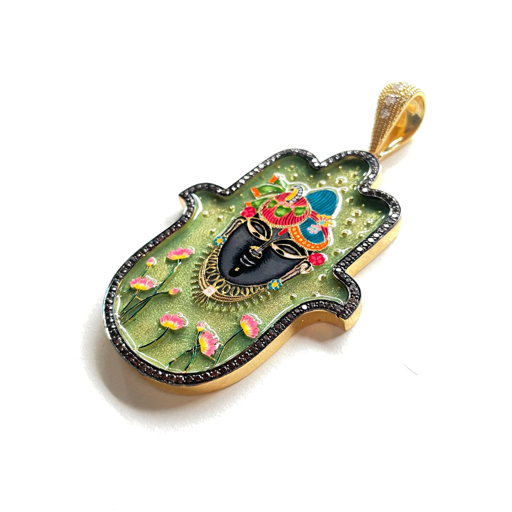 Shrinathji Medium Hamsa Pendant