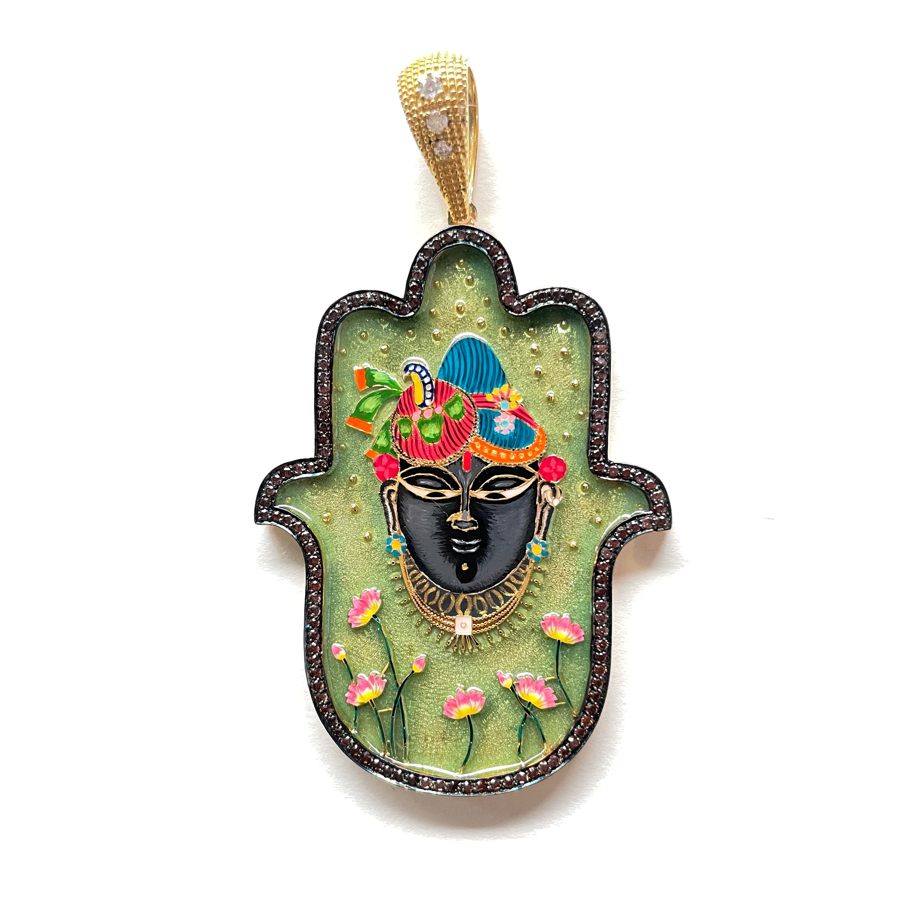Shrinathji Medium Hamsa Pendant