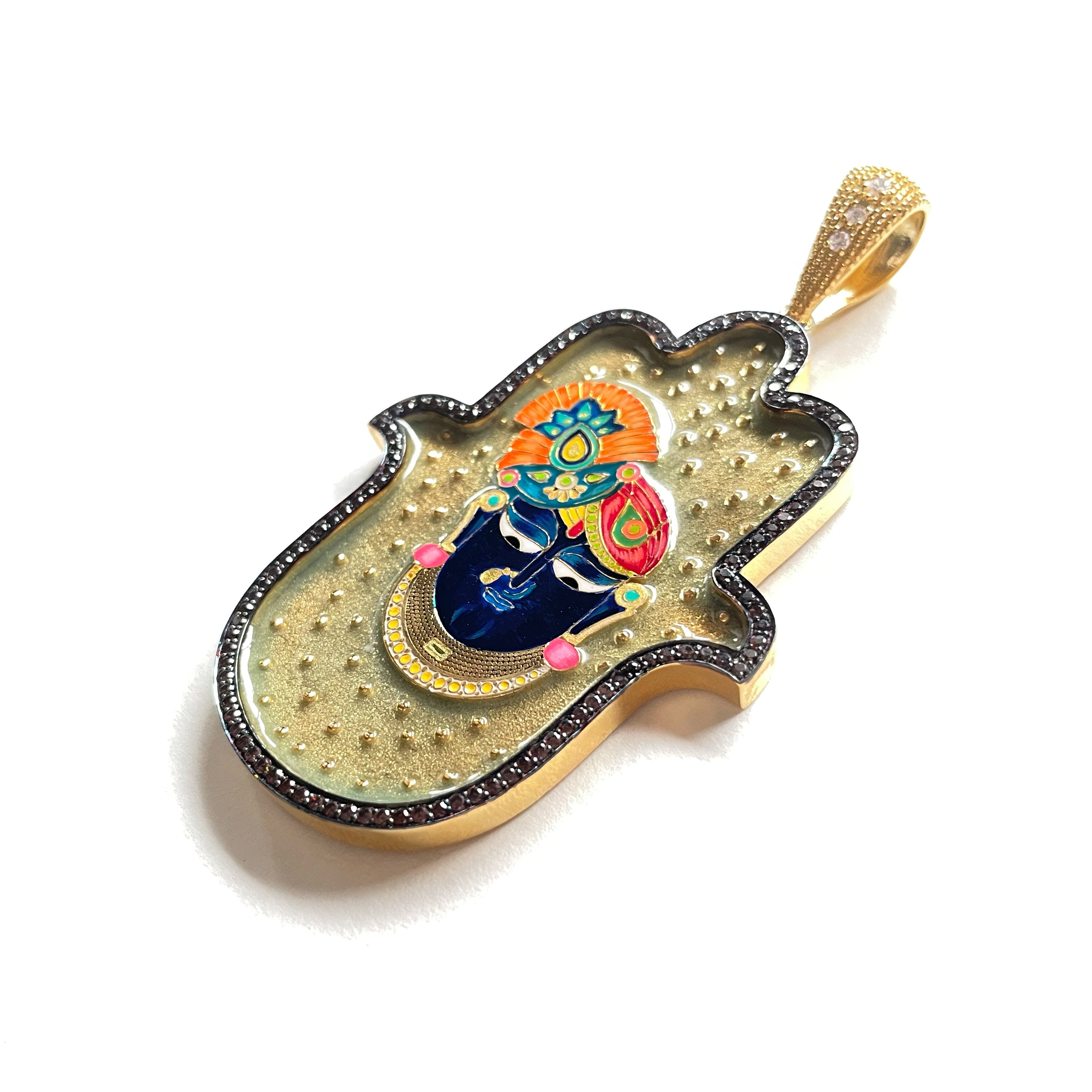 Shrinathji Medium Hamsa Pendant