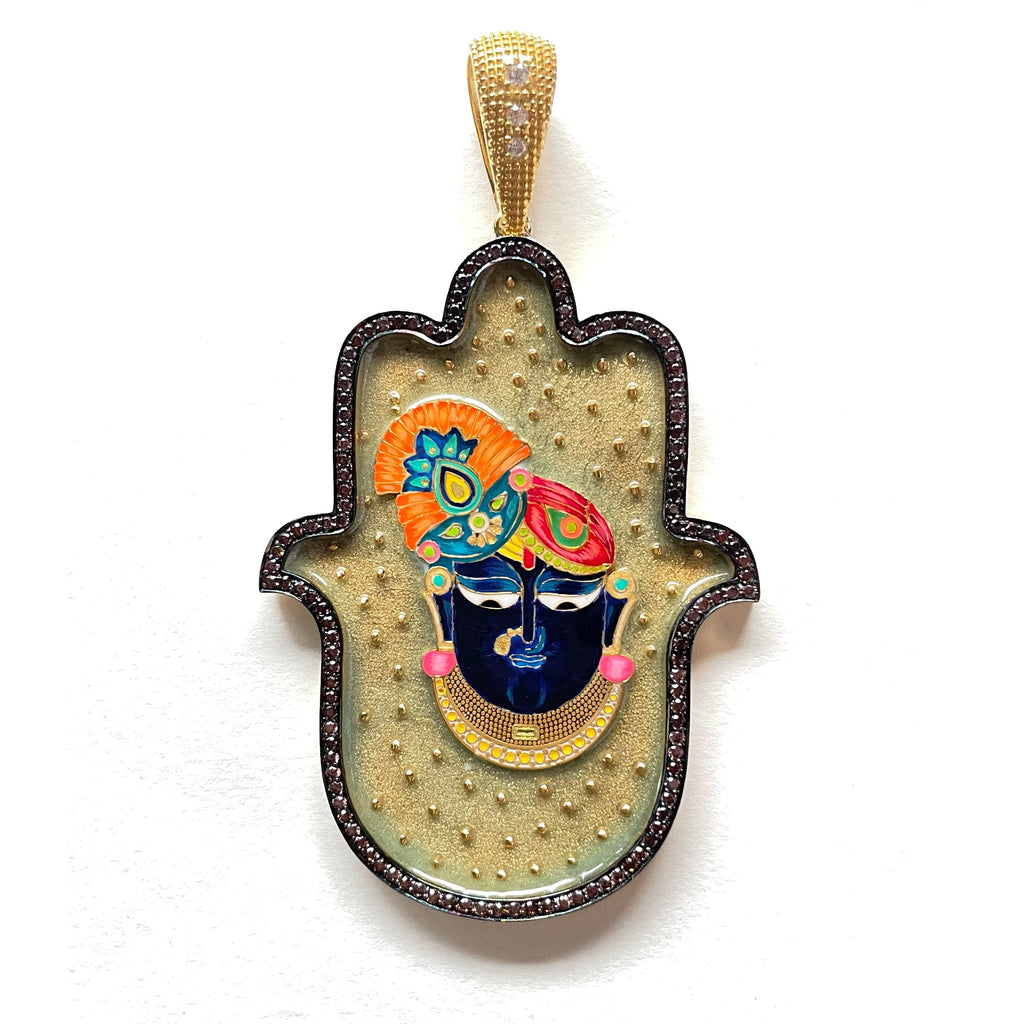 Shrinathji Medium Hamsa Pendant