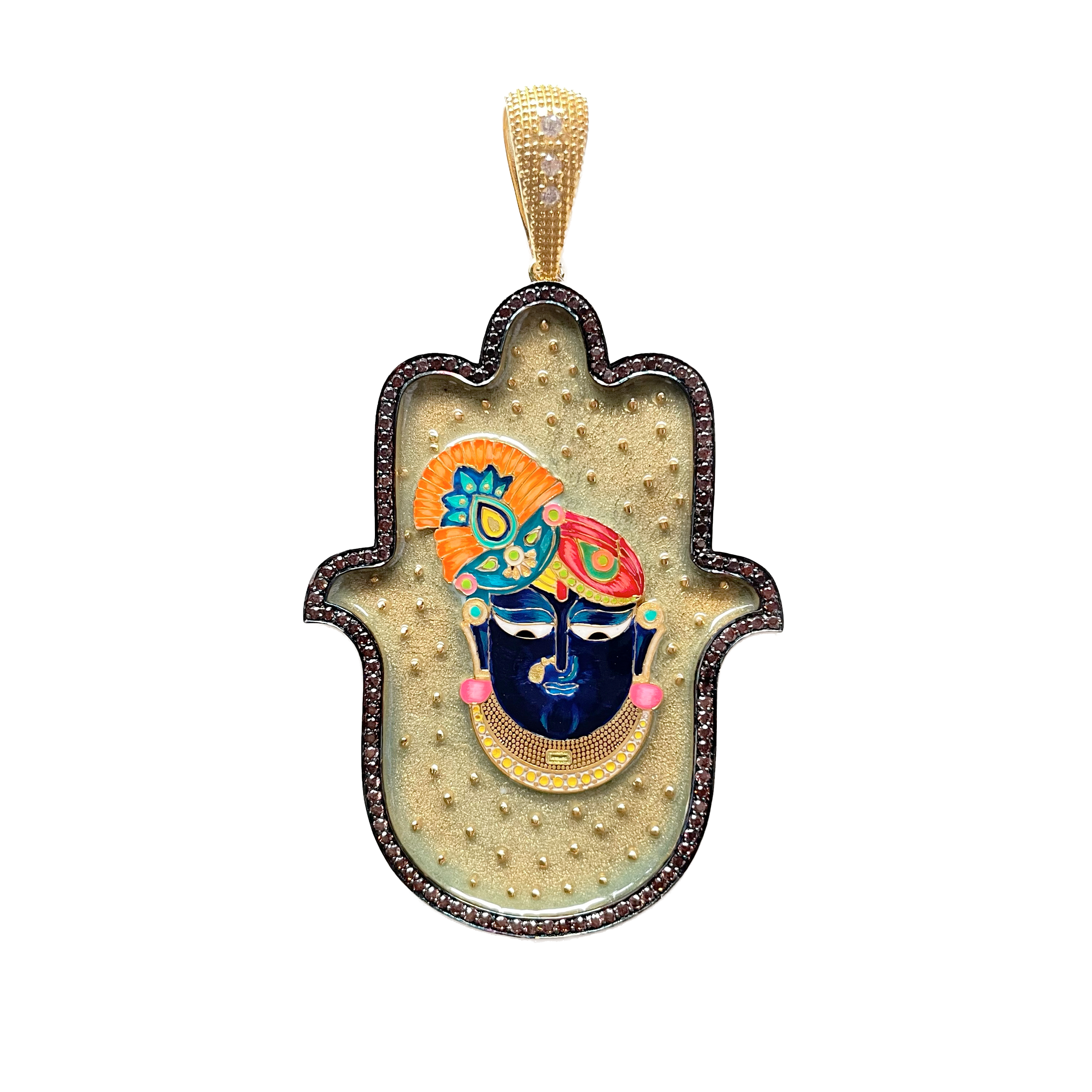 Shrinathji Medium Hamsa Pendant