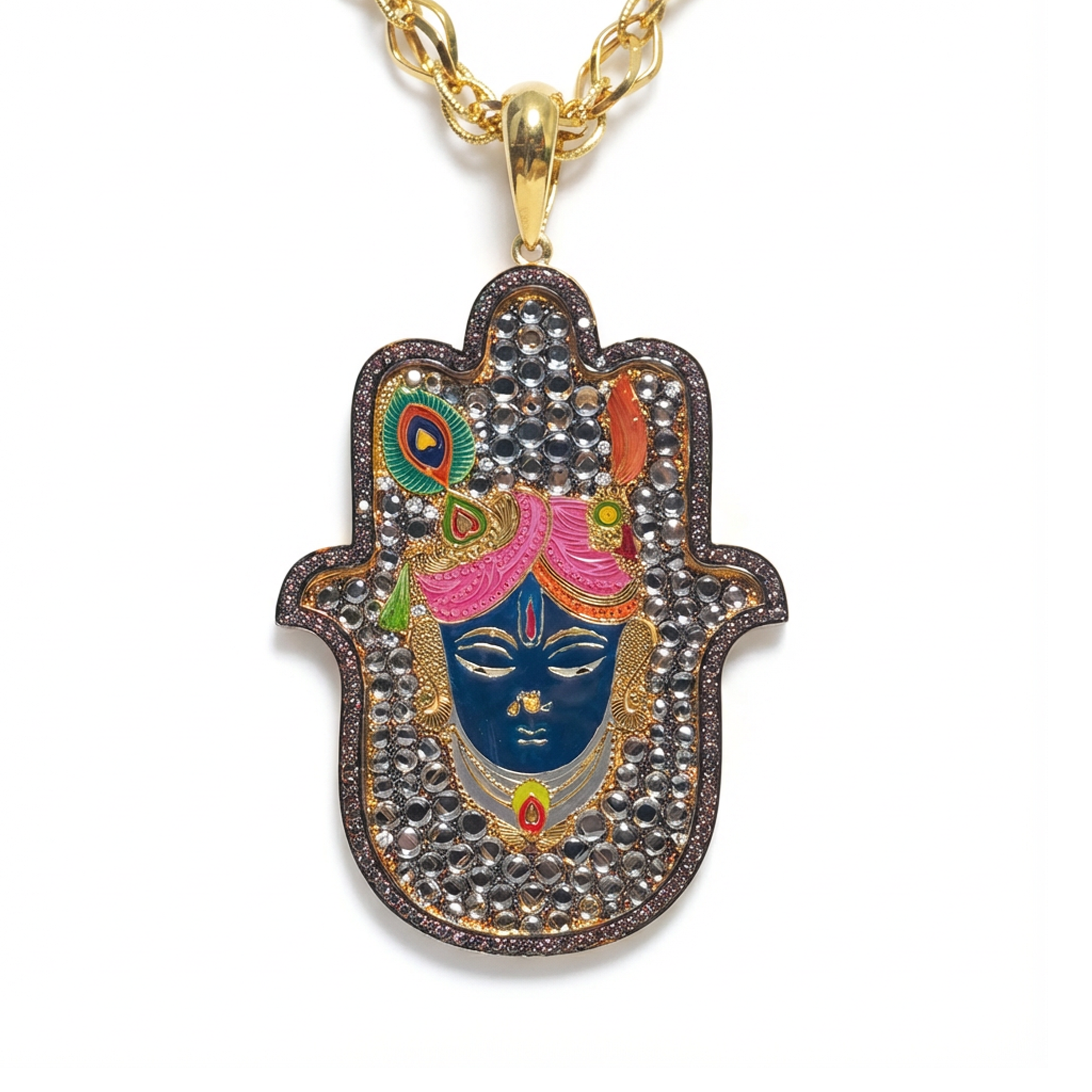 Shrinathji Medium Hamsa Pendant