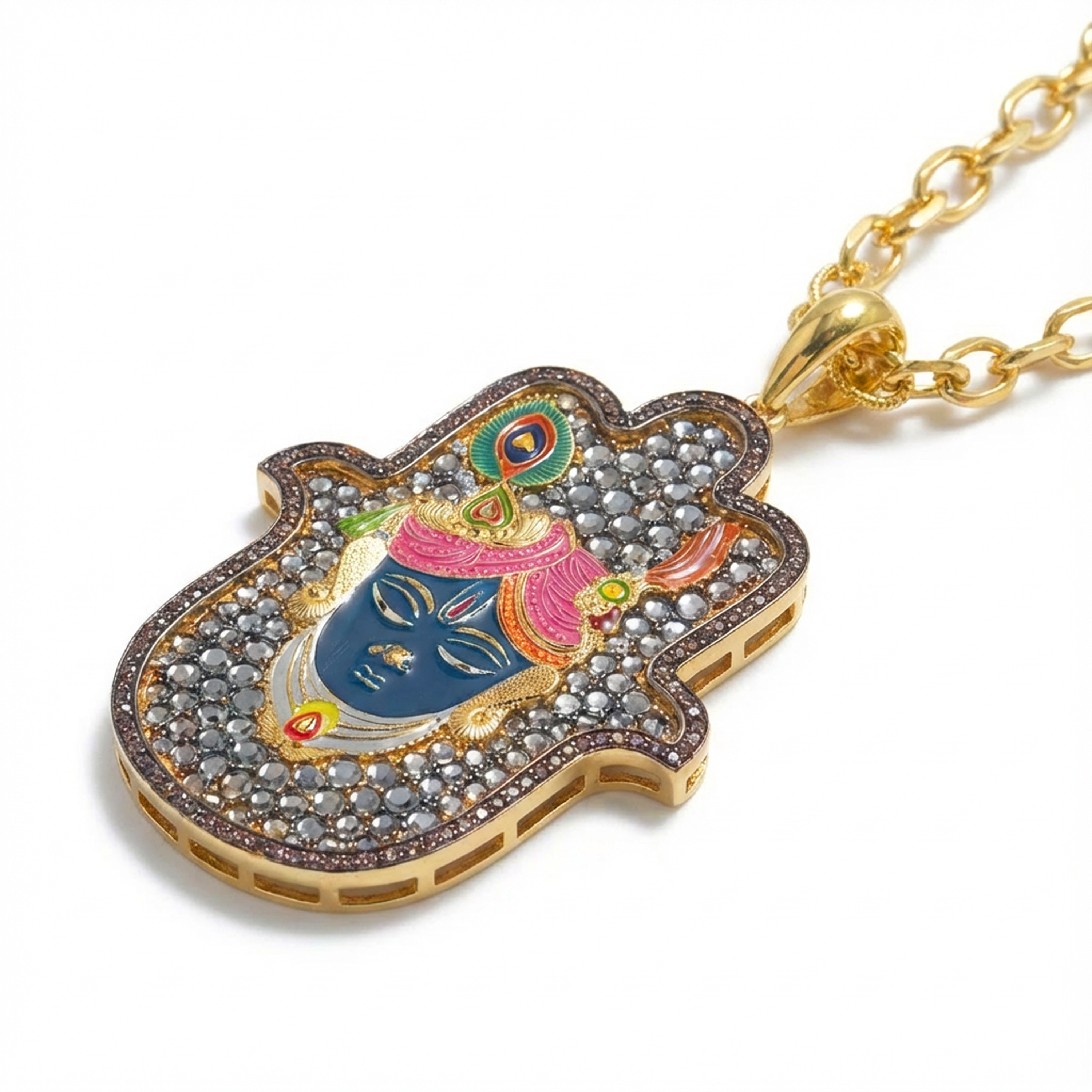 Shrinathji Medium Hamsa Pendant