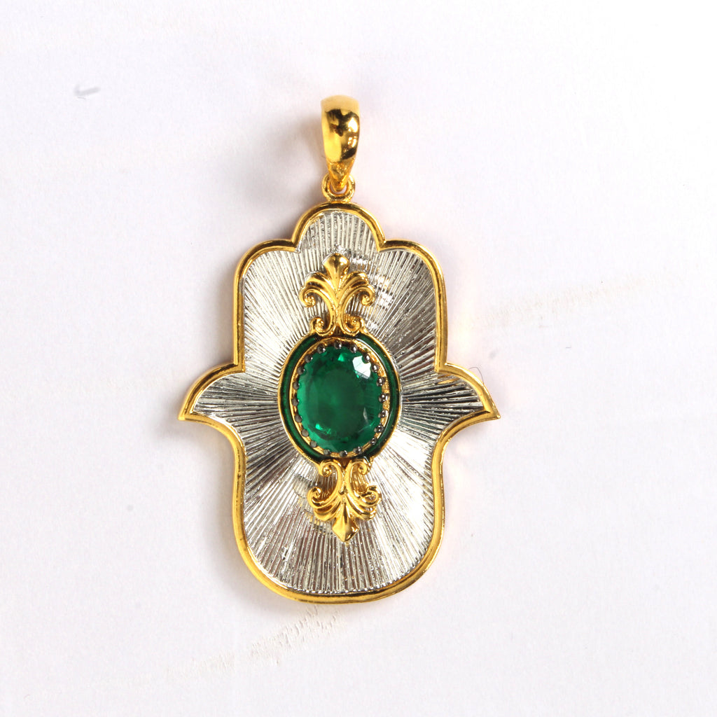 Emrald Small Hamsa Pendent