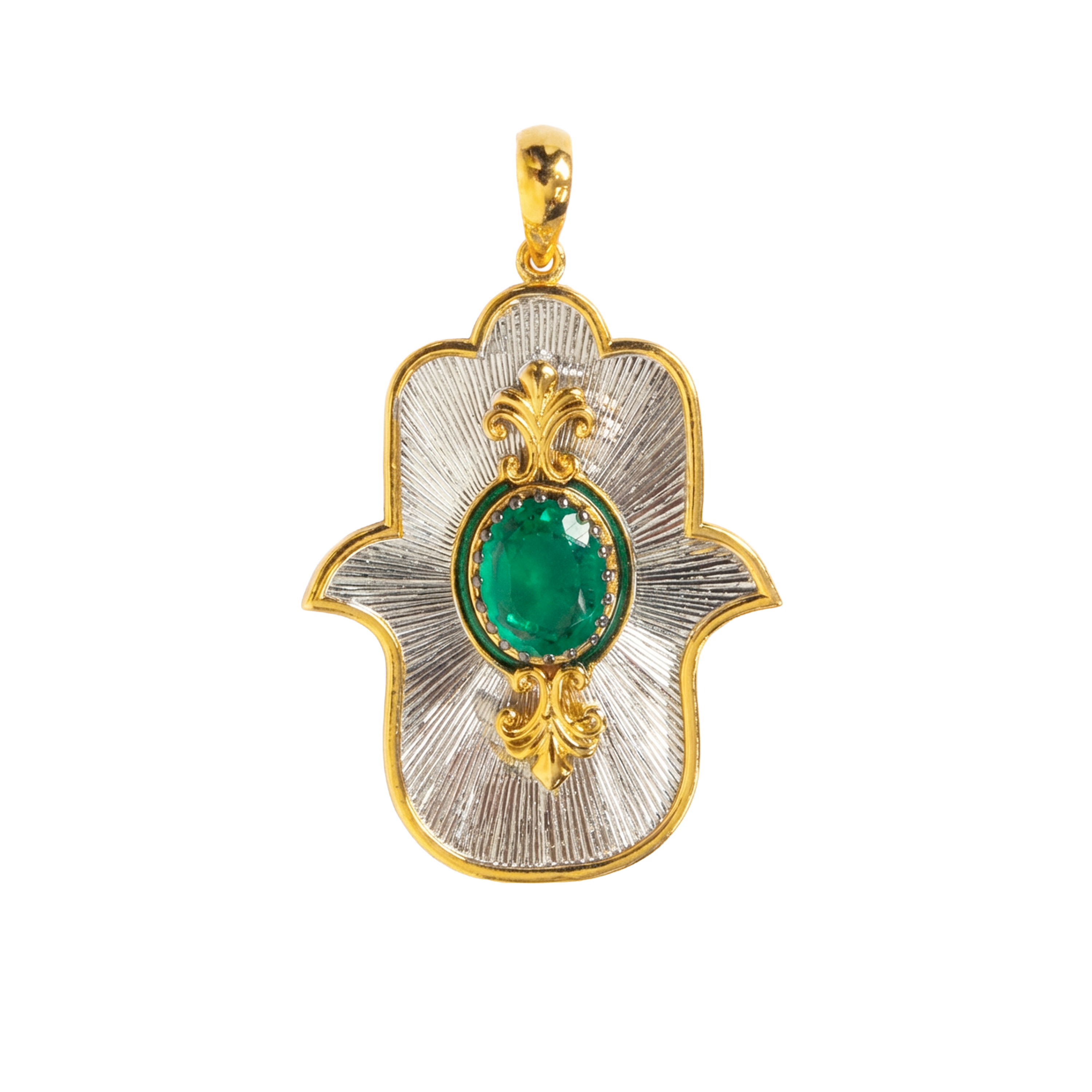 Emrald Small Hamsa Pendent