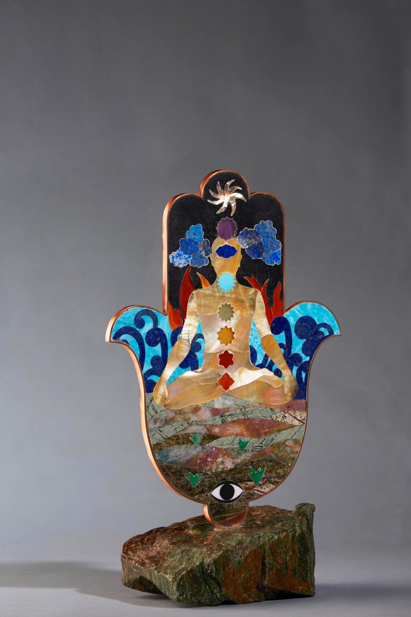 Man Meditating and Five Elements