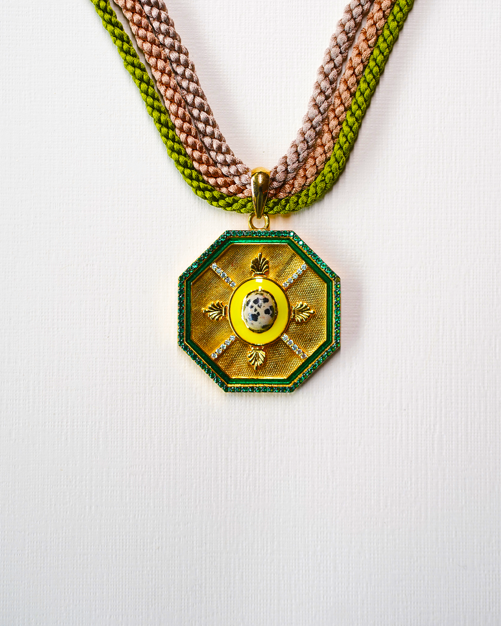 Dalmation Jasper Octa Pendant