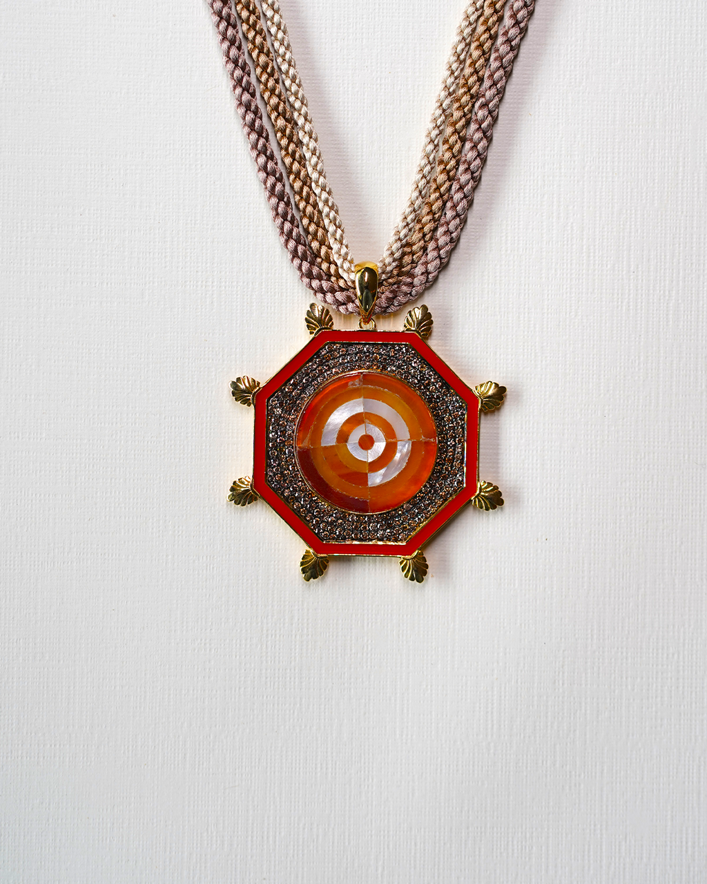 Carnelian Plate Octa Pendant