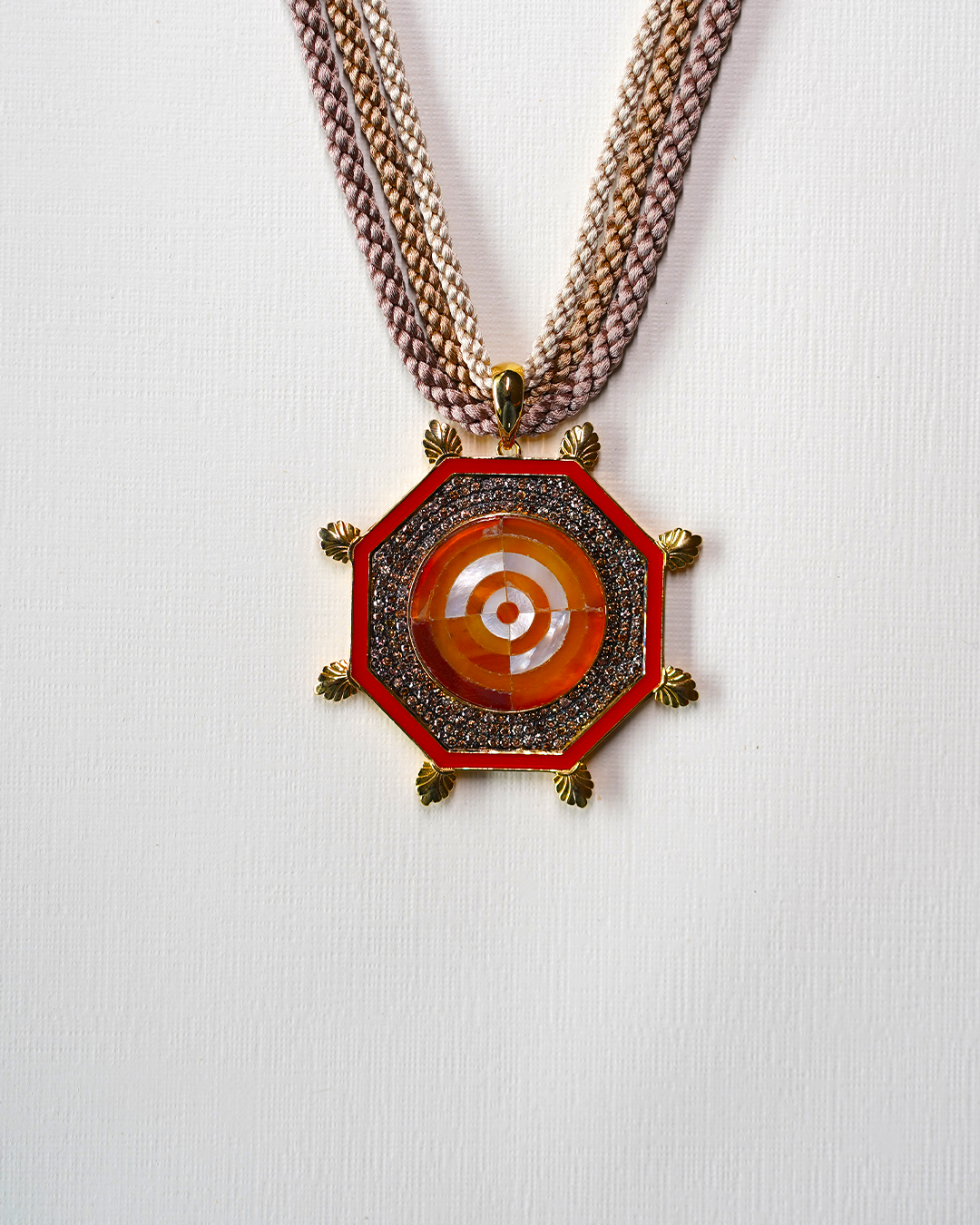 Carnelian Plate Octa Pendant