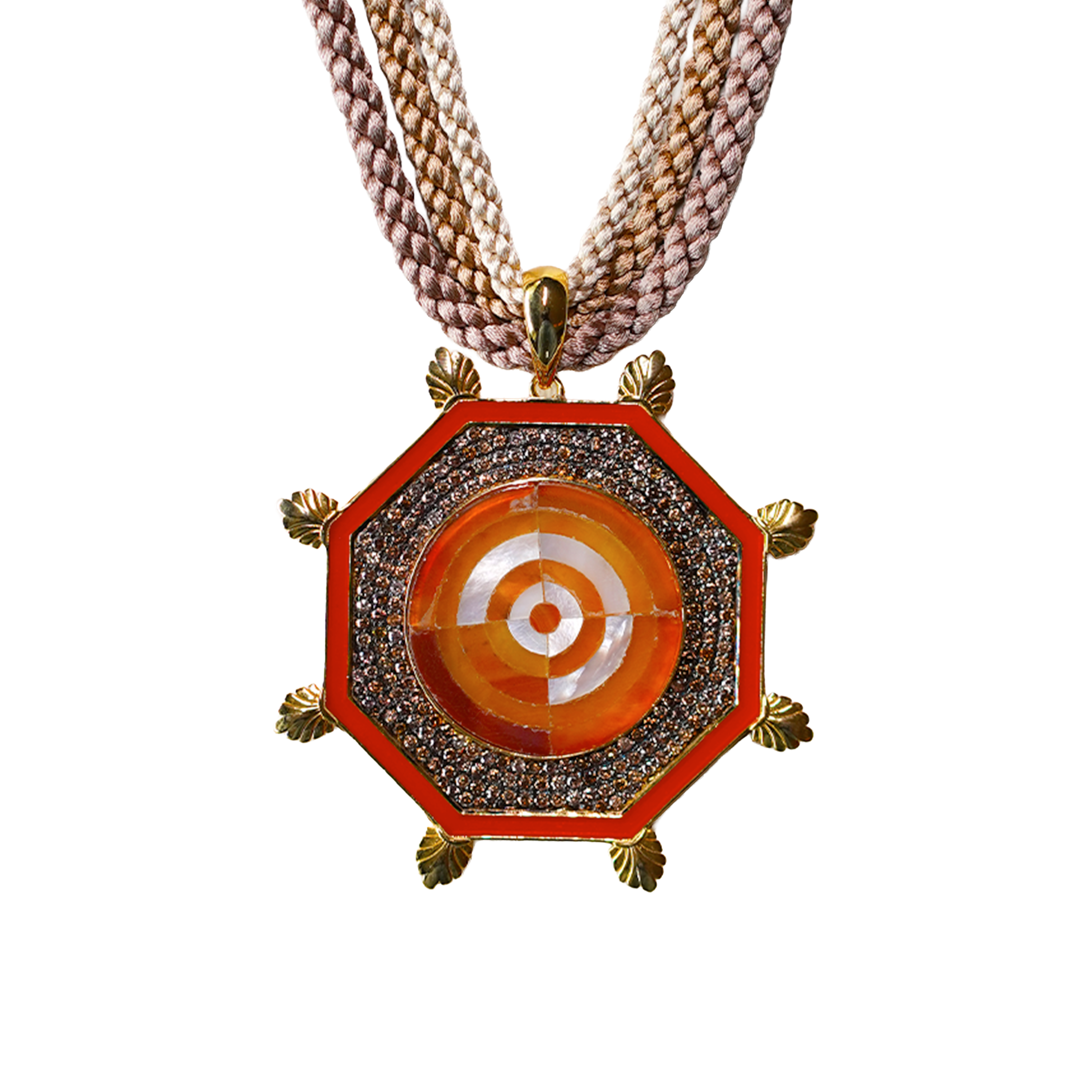 Carnelian Plate Octa Pendant