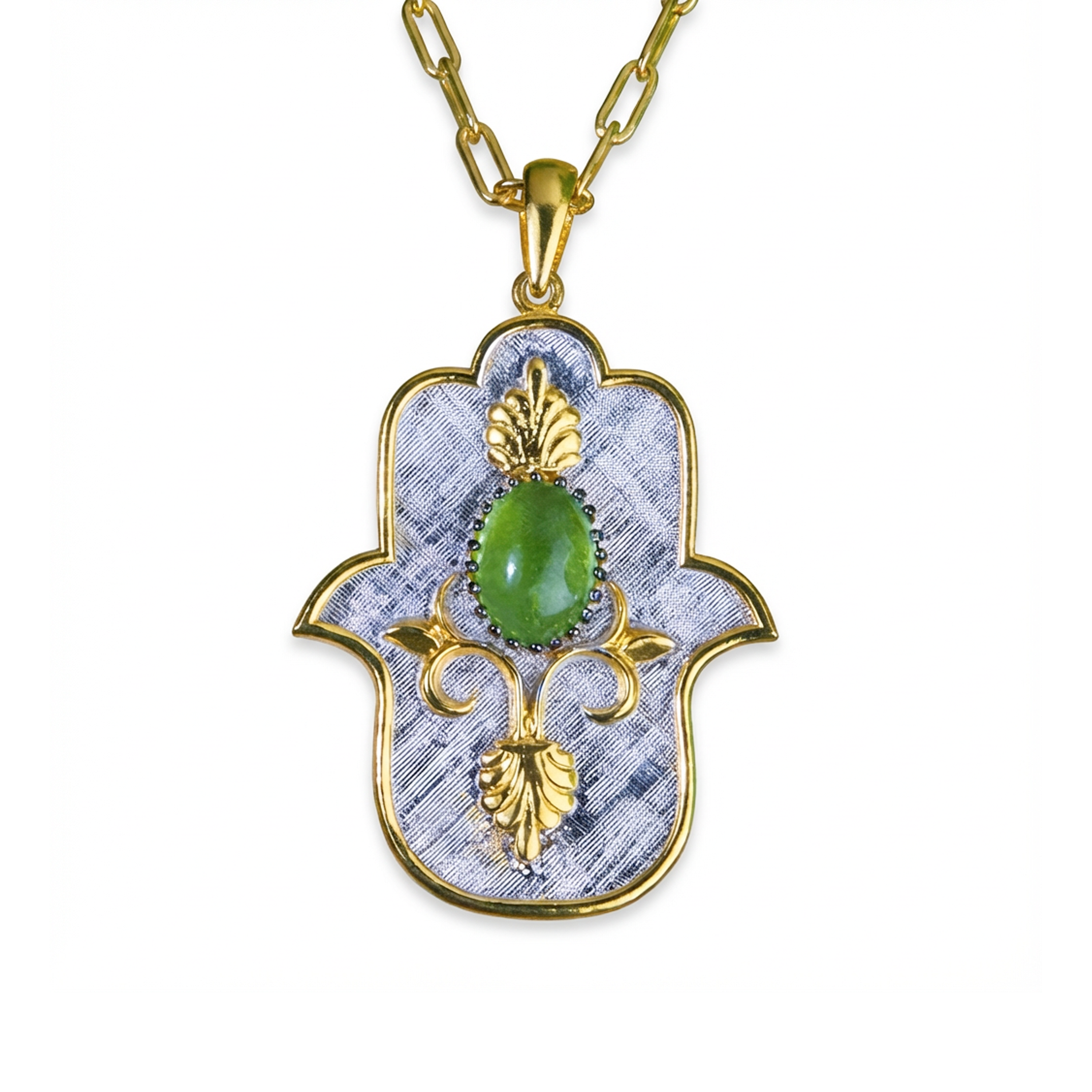 Peridot Small Hamsa Pendent